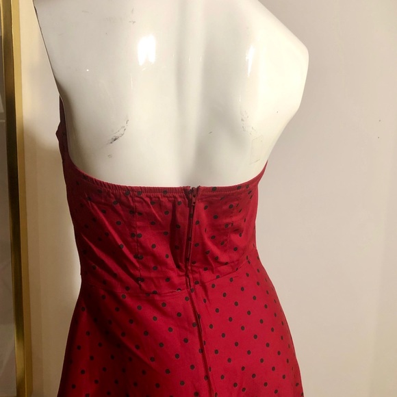 STOP STARING POLKA DOT RETRO DRESS RED - Picture 3 of 5